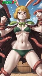 ai_generated angry blonde_hair carrot_(one_piece) ends34 female female_focus fit_female furry_female heroine_in_trouble one_piece rabbit_girl short_hair tentacle