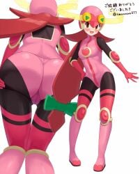 ass bodysuit fusion leotard mayl_sakurai mayl_sakurai_(cross_fusion) mega_man mega_man_battle_network roll.exe