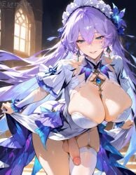 1futa ai_generated big_penis cantarella_(wuthering_waves) dickgirl futanari huge_breasts looking_at_viewer solo stable_diffusion wuthering_waves