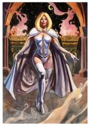 blonde_hair blue_eyes dan_brereton emma_frost female hellfire_club lingerie marvel marvel_comics white_queen x-men