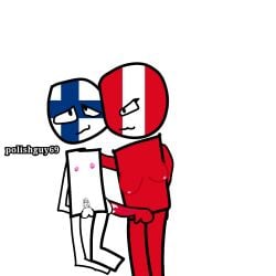 bad_anatomy bad_art countryhumans enjoying femboy finland_(countryhumans) futa_on_femboy futa_on_male futanari peru_(countryhumans) polishguy69