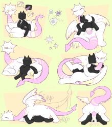 absurd_res ambiguous_gender ambiguous_penetrated ambiguous_penetration anus belly black_body blush bodily_fluids cervical_penetration claws colored crumb_(vexedcalyx) cube_(object) cum cum_inside digital_drawing_(artwork) digital_media_(artwork) duo english_text erection faceless_ambiguous faceless_character feathered_wings feathers feral floating_arms floating_head floating_legs for_a_head fur genital_fluids genitals halo hi_res holding_shoulder horn hug impregnation inflation leaking_cum male male/ambiguous male_penetrating markings motion_lines motion_outline mouthless multicolored_body object_head onomatopoeia ovum pawpads paws penetration penis picture_in_picture plinko_(vexedcalyx) sex shape_head simple_background size_difference small_horn sound_effects spade_tail sperm_cell spiked_head stomach_bulge striped_body striped_markings striped_neck striped_tail stripes sweat tail tail_markings text unknown_species unusual_bodily_fluids unusual_cum unusual_genital_fluids unusual_ovum unusual_sperm_cell vexedcalyx whap white_body white_fur wings