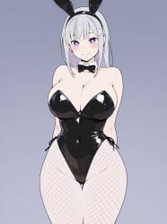 big_breasts emilia_(re:zero) flat_colors re:zero_kara_hajimeru_isekai_seikatsu small_waist xenoz1