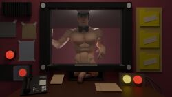 3d big_pecs bowtie francis_mosses gay hooinyz male_only milkman muscular naked solo_male tagme that's_not_my_neighbor