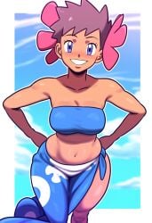 1girls 2024 2d 2d_(artwork) ai_generated dark-skinned_female dark_skin game_freak mullon nintendo novelai phoebe_(pokemon) pokemon pokemon_(anime) pokemon_(game) pokemon_oras pokemon_rse solo solo_female solo_focus thick_thighs