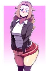 1girls 2024 2d 2d_(artwork) ai_generated game_freak lass_(pokemon) mullon nintendo novelai npc_trainer pokemon pokemon_(anime) pokemon_(game) pokemon_ss school_uniform solo solo_female solo_focus thick_thighs