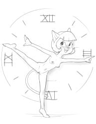 2024 analog_clock anthro areola big_areola big_eyes big_iris biped black_and_white breasts claws clock curved_eyebrows dark_areola dark_nipples darkened_genitalia darkened_pussy dbaru digital_drawing_(artwork) digital_media_(artwork) domestic_cat erect_nipples extended_arms extended_leg eyebrows eyelashes fangs feet felid feline felis female finger_claws fingers front_view full-length_portrait genitals gesture hair hand_gesture hi_res holidays humanoid_hands iris ivy_pepper lackadaisy long_legs long_whiskers looking_at_viewer mammal monochrome navel new_year new_year_2025 nipples no_pupils nude nude_anthro nude_female on_one_leg open_mouth open_smile plantigrade pointing pointy_ears portrait pose prick_ears pussy raised_heel roman_numeral short_hair small_breasts smile smiling_at_viewer solo standing straight_leg tail teeth thin_eyebrows toe_claws toes tongue whiskers