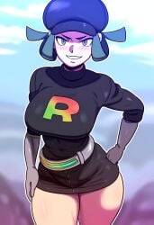 1girls 2024 2d 2d_(artwork) ai_generated game_freak mullon nintendo novelai pokemon pokemon_(anime) pokemon_(game) pokemon_sm solo solo_female solo_focus team_rainbow_rocket team_rainbow_rocket_grunt_(female) thick_thighs