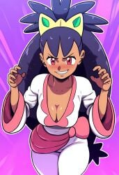 1girls 2024 2d 2d_(artwork) ai_generated alternate_breast_size big_breasts dark_skin game_freak iris_(pokemon) mullon nintendo novelai pokemon pokemon_(anime) pokemon_(game) pokemon_bw solo solo_female solo_focus thick_thighs