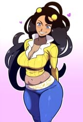 1girls 2024 2d 2d_(artwork) ai_generated dahlia_(pokemon) dark-skinned_female dark_skin game_freak mullon nintendo novelai pokemon pokemon_(anime) pokemon_(game) pokemon_dppt solo solo_female solo_focus thick_thighs