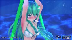 1girls asphyxiation barefoot bikini bubbles death drowned drowning feet female female_death rolling_eyes sanae_kochiya snuff solo tagme touhou underwater uwmmmdd video