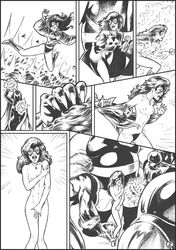 avalanche_(x-men) blob_(x-men) cain_marko clothed comic dominikos_petrakis female fred_dukes high-heeled_jill human juggernaut kitty_pryde lance_alvers male marvel marvel_comics monochrome multiple_males nude panties partially_clothed sabretooth scarlet_witch shadowcat straight_hair underwear victor_creed wanda_maximoff x-men