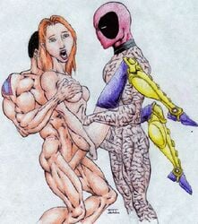 2boys deadpool die double_penetration female interracial james_proudstar light-skinned_female light-skinned_male male marvel marvel_comics multiple_boys native_american orange_hair redhead sex siryn straight_hair tan-skinned_male theresa_cassidy threesome uncensored wade_wilson warpath x-force x-men