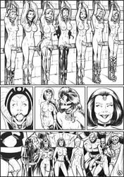 2d 2d_(artwork) 6+girls 7boys 9girls alison_blaire anna_marie arms_up asian avalanche_(x-men) avengers ball_gag blob_(x-men) bondage breasts cain_marko captured comic dark-skinned_female dark_skin dazzler destiny_(marvel) dominikos_petrakis elizabeth_braddock female fred_dukes gag gagged hi_res high-heeled_jill highres human humanoid imminent_rape irene_adler_(marvel) jason_wyngarde jean_grey juggernaut kitty_pryde lance_alvers light-skinned_female light_skin lorna_dane male marvel marvel_comics mastermind mesmero monochrome multiple_boys multiple_girls multiple_subs mystique ororo_munroe phoenix_(x-men) polaris_(x-men) psylocke pteranodon pussy pyro_(x-men) rachel_summers rape raven_darkholme reptile reptile_humanoid restrained rogue_(x-men) sauron_(marvel) scarlet_witch sex_slave sex_toy shadowcat slave st._john_allerdyce storm_(x-men) straight straight_hair tiara topless torture wanda_maximoff wooden_horse x-men