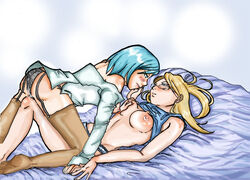 2girls ace_attorney adrian_andrews artist_request female female_only franziska_von_karma gyakuten_saiban kamiya_kirio karuma_mei multiple_girls tagme yuri