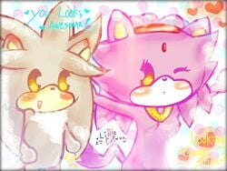 blaze_the_cat blush breasts colorful feline female grey_fur hair hedgehog little_cartoon male nipples nude open_mouth pussy silver_the_hedgehog smile sonic_(series)