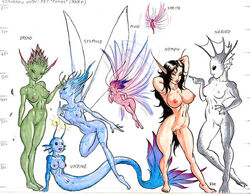 dryad dungeons_&_dragons fairy female female_only lvl9drow mythology nereid nipples nymph pixie pussy sprite sylfid undine white_background wizards_of_the_coast