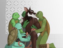 bathing brother donatello erection father furry gay incest leonardo licking male master_splinter michelangelo momorawrr no_humans parent penis raphael rat rodent sibling splinter teenage_mutant_ninja_turtles tongue turtle