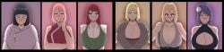 6girls big_breasts blonde_hair blue_eyes blue_hair boruto:_naruto_next_generations breasts brown_eyes cleavage female female_only flower_in_hair gilf green_eyes heart-shaped_pupils huge_breasts hyuuga_hinata konan large_breasts milf multiple_girls naruto naruto_shippuden pineapple_cholo pink_hair red_hair sakura_haruno samui tsunade uzumaki_kushina