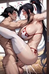 ahe_gao ai_generated akeno_himejima blush breasts classroom crossover cum_in_pussy dragon_ball excited female goku grabbing_own_breast high_school_dxd horny_male naked nipples open_mouth orgasm penis pussy son_goku standing_sex testicles uncensored vaginal_penetration