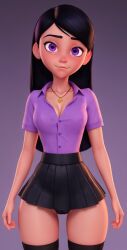 1girls ai_generated female female_only figure human panties solo tagme the_incredibles violet_parr