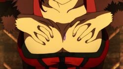 animated animated_gif archenemy_and_hero big_breasts breasts demon_girl maou screencap screenshot tagme tattoo