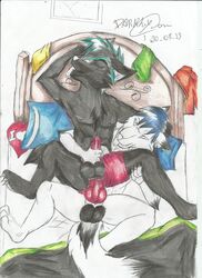 anthro canine darklycan furry gay male no_humans sex wolf