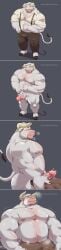 absurd_res anthro asterion_(minotaur_hotel) duo hi_res jumperbear long_image male male/male male_only tall_image