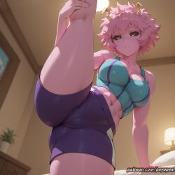 ai_generated artist_name ashido_mina ass booty breasts breasts close-up clothed clothing colored curly_hair digital_media_(artwork) female female_only from_behind front_view legs legs_apart legs_up mina_ashido my_hero_academia pink_hair pink_skin psyopsai short_hair solo solo_focus spread_legs spreading stretching thighs tight_clothing tight_fit uncensored watermark yoga_pants