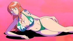 1girls bikini female female_only kishinpain nami nami_(one_piece) one_piece solo solo_female tagme