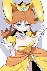 bunny daisy from mario (series) by kurachi mizuki