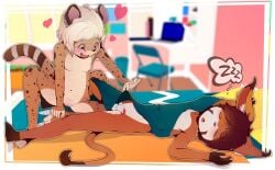 1boy 1boy1girl 1girls anthro anthro_female anthro_male anthro_on_anthro anthro_only bed blush_lines cub cub_on_cub cute detailed_background female female_cub fur furry furry_female furry_male furry_only happy heart_symbol horny_female imminent_rape looking_at_penis male male/female male_cub messy_room open_mouth pussy_peek sicmop sleeping sleeping_nude small_breasts soft_penis tail testicles young young_female young_male young_on_young