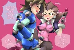 1boy 1girls clothed_sex mega_man_legends mega_man_volnutt remote rockman_dash tron_bonne vaginal_penetration