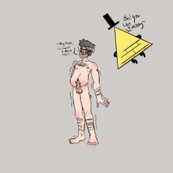 bill_cipher ford_pines gravity_falls male male_only nudity urethral_insertion