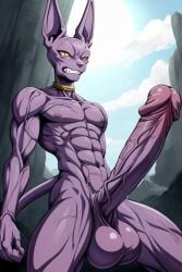 ai_generated balls beerus big_balls big_penis cock cocky69 dragon_ball_super long_penis muscles muscular muscular_anthro muscular_male penis veins veins_on_dick veiny veiny_muscles veiny_penis