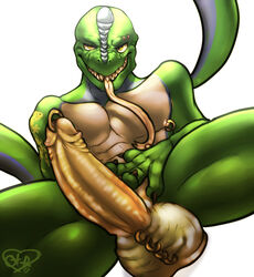 2013 abs anthro bald balls ballsack ballsack_piercing beige_penis blue_skin close-up erect_penis erection eyebrow_piercing facial_piercing foreskin genital_piercing green_nose green_skin happy hi_res high_resolution highres humanoid_penis intact lizard male male_only nicolas0113 nipple_piercing nipple_rings nipples pecs penis penis_piercing piercing pink_skin plain_background prince_albert_piercing ral-jiktar reptile retracted_foreskin scalie scrotum scrotum_ladder scrotum_piercing scrotum_rings sharp_teeth sitting skin smile smooth_penis solo spread_legs spreading tattoo teeth testicles uncut white_background white_eyes yellow_eyes yellow_skin