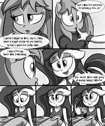 anthro black_and_white breasts comic dialog dildo english_text equine female friendship_is_magic hair horse killryde lust_from_afar monochrome my_little_pony pony rainbow_dash_(mlp) rarity_(mlp) sex_toy straight_hair tagme text yuri