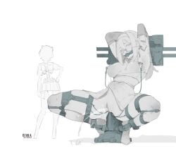 2022 2girls anal anal_sex arm_gloves armpits arms_up ball_gag bionics bondage bondage_gear breasts breasts_out digital_media_(artwork) dildo dildo_in_ass dildo_insertion dildo_penetration distended_belly distension drool drooling glasses glasses_on_face gloves headwear liren44 mechanical motion_lines nipple_clamps nipples partially_clothed robot robot_girl robot_humanoid squatting squirting straps tremble_spikes vagina vaginal_fluids vaginal_insertion vibrator vibrator_cord vibrator_in_pussy