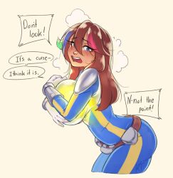 dark_skin glowing huge_breasts keyforge kitsunetrade oc sci-fi sketch skin_tight