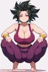 ai_art ai_generated anal anus ass black_eyes black_hair dragon_ball dragon_ball_super feet full_nelson huge_ass huge_breasts kefla kefla_(dragon_ball) large_breasts pussy robosusensei sex toes