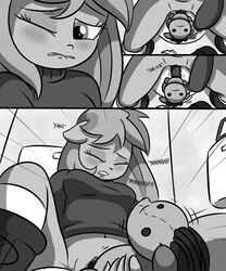 anthro black_and_white breasts comic dildo equine female friendship_is_magic hair horse killryde lust_from_afar masturbation monochrome my_little_pony penetration pony rainbow_dash_(mlp) sex_toy solo straight_hair tagme vaginal_penetration