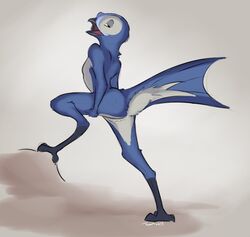 2013 ambiguous_gender anthro ass avian beak bird cloaca digitigrade jay_(bird) open_beak presenting presenting_hindquarters suggestive tagme tuke