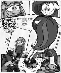 anthro black_and_white breasts caught comic dildo english_text equine female friendship_is_magic hair horse killryde lust_from_afar masturbation monochrome my_little_pony penetration pony rainbow_dash_(mlp) rarity_(mlp) sex_toy straight_hair tagme text vaginal_penetration