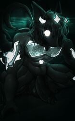 1boy aquatic aquatic_creature balls ballsack black_body black_hair black_skin bones claws crouched crouching dark_aura eerie fe7r8iode glowing_eyes glowing_horns horns kaiju_paradise long_penis male male_only messy_hair muscular muscular_anthro muscular_arms muscular_male muscular_thighs raytraxian rib_cage roblox roblox_game shark shark_boy shark_ears shark_fin shark_head shark_tail veiny veiny_penis water water_droplets white_eyes wisp_(kaiju_paradise)