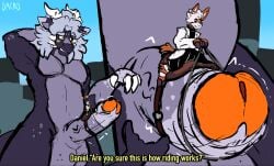 2025 2_horns ambiguous_gender anthro artist_name balls big_balls big_penis biped black_clothing blue_sky blush brown_body brown_fur camelid city city_background claw_fingers close-up clothing cloven_hooves countershading dacro daniel_(dacro) day dialogue dragon duo english_text erection extreme_size_difference eyebrows facial_spikes featureless_chest feet_wraps fingers flustered foreskin fur genitals glans grey_hair hair hair_over_eye hand_behind_head hi_res holding_leash holding_object hooved_fingers hooves horn humanoid_genitalia humanoid_penis lance_(kemodo) larger_anthro larger_male leash leash_around_penis llama looking_at_another looking_at_another's_penis looking_at_genitalia looking_at_penis looking_down looking_down_at_another macro macro_anthro macro_male male male/ambiguous mammal motion_lines mouth_closed multicolored_body multicolored_penis multicolored_scales multiple_angles mythological_creature mythological_scalie mythology nude nude_anthro nude_male orange_eyes orange_glans outside partially_retracted_foreskin penile penis penis_riding purple_balls purple_body purple_countershading purple_scales saddle saddle_on_penis scales scalie sitting_on_penis size_difference sky smaller_ambiguous smaller_anthro spikes spikes_(anatomy) standing straddling straps straps_on_penis tail text tremble_spikes two_tone_body two_tone_penis two_tone_scales urethra vein veiny_penis white_clothing white_hair white_horn yellow_eyes