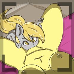 2013 3d anthro anthrofied bed blonde_hair blush breasts carrot_top_(mlp) color cunnilingus derp derpy_hooves equine eyes female female_only female_pov friendship_is_magic fur furry geeflakes grey_fur hair horse multiple_females my_little_pony nipples nude oral oral_sex pegasus pony pov sex submissive_pov vaginal_penetration wings yellow_body yellow_eyes yuri