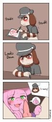 animal_genitalia apology blush drawing_tablet duo fellatio femboy flin_(fokkorev) fokkorev furniture generation_1_pokemon generation_2_pokemon genitals hi_res kye_(fokkorev) legendary_pokemon male male/male mew_(pokemon) mythical_pokemon nintendo oral penile penis pokemon pokemon_(species) sex smeargle table