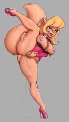 2d anthro anus areolae ass blonde_hair blue_eyes blush breasts callie_briggs color colored erect_nipples eyewear feline female fingering glasses hanna-barbera highres lactation legoman long_hair looking_at_viewer masturbation naughty_face nipples office_lady open_mouth pussy pussy_juice solo soubriquetrouge spread_legs spreading swat_kats tongue tongue_out wet wet_pussy