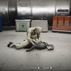 1boy 1girls 3d arm_grab audio bodysuit breast_grab gatto head_grab mateydev prone_bone rape tagme torn_bodysuit torn_clothes video waist_grab