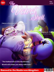 2026 3boys 3males animal_genitalia animal_penis anthro anthro_only anus bandaid belly_button ben_d_koopa big_ass big_balls big_belly big_butt big_penis bigger_male boo_(mario) boogi_(nkz) brown_eyes erect_penis erection fangs fat_ass fat_butt fat_male fishnet fishnet_topwear foreskin green_body green_yoshi harness holding_ass holding_balls holding_butt humanoid_genitalia humanoid_penis jockstrap knot knotted_penis koopa larger_anthro larger_male latex_clothing latex_gloves latex_harness leather_boots leather_clothing leather_gloves leather_hat leather_jacket magazine_cover male male_only mario_(series) nintendo open_mouth open_smile original_characters overweight overweight_male penis penis_out precum precum_drip presenting_ass purple_nipples red_hair saliva saliva_on_tongue simple_background size_difference smaller_anthro smaller_male smile smile_at_viewer smiling smiling_at_viewer spotlight squeezing_ass squeezing_butt string stripper stripper_clothes tail text tinto_(nkz) tongue tongue_out tongue_piercing veni_(nkz) watermark yellow_body yellow_scales yoshi